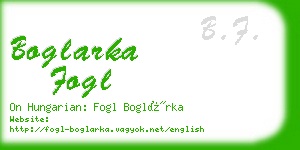 boglarka fogl business card